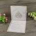 Lace Invitation with Ribbon Bow Wedding Invitation Card Customized Foil Printing 